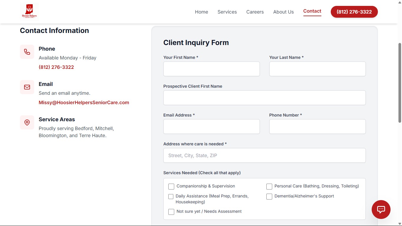 Hoosier Helpers Contact