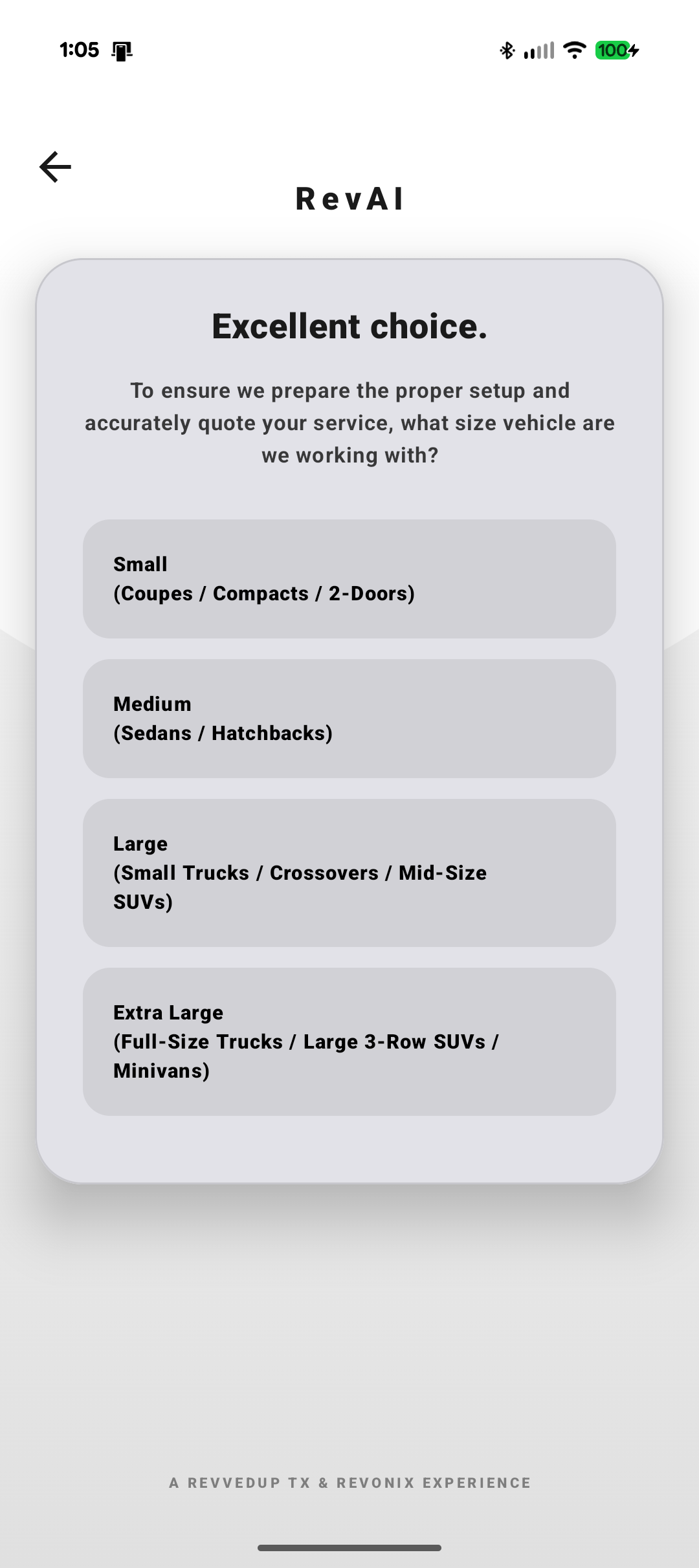 2. Vehicle Selection